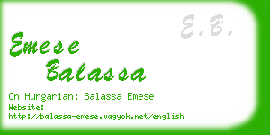 emese balassa business card